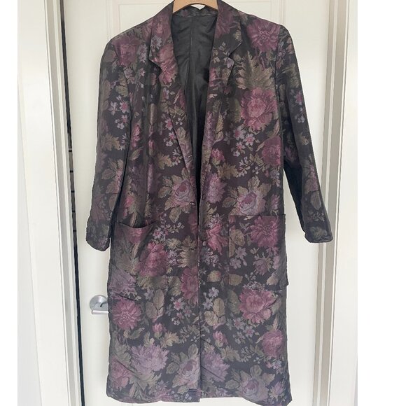 Oversized Floral Blazer Coat - Picture 1 of 8